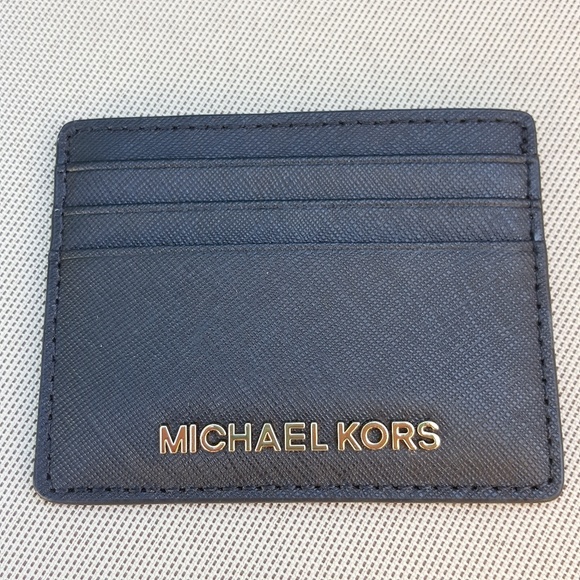 Michael Kors Handbags - NWT Michael Kors large card ID holder black gold